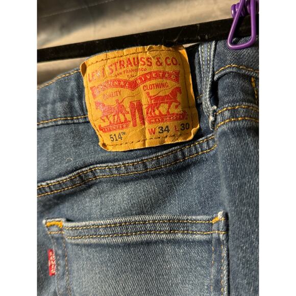 Levi's 514 Slim Straight Jeans Men's 34x30 - Picture 6 of 8